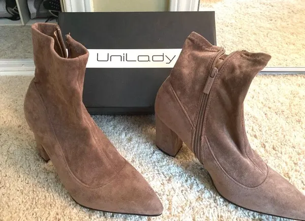 Brown Pointed Booties Size 9 - Image 2