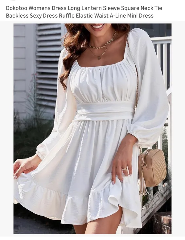Amazon Dress Mini White - Image 3