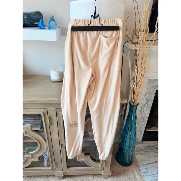 Boys Lie Terry Cloth Sweatpants Womens Peach Medium Meet Cupid Joggers‎ - Image 3