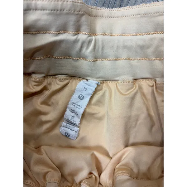 Lululemon Women’s Running Shorts Size 10 Peach Lightweight Athletic Activewear - Image 2