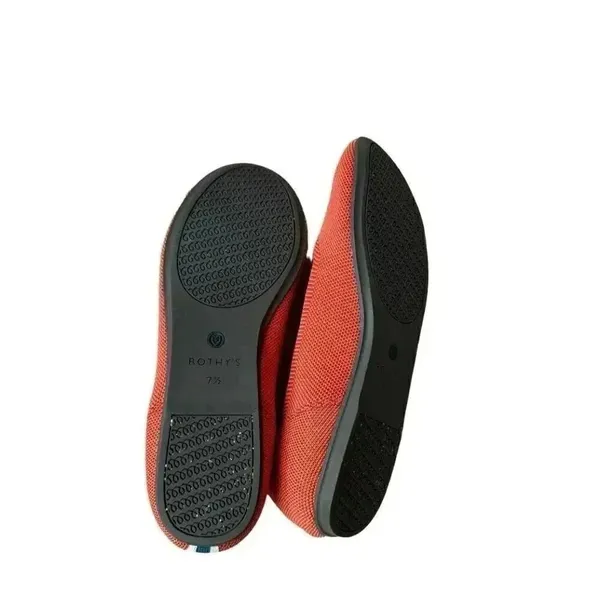 Rothy's Persimmon Marina Stripe Retired Women’s Round Toe Flats SZ 7.5 - Image 9