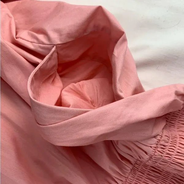 Abercrombie & Fitch women's XXL Pink tiered maxi Smocked Dress preppy guest 2x - Image 6