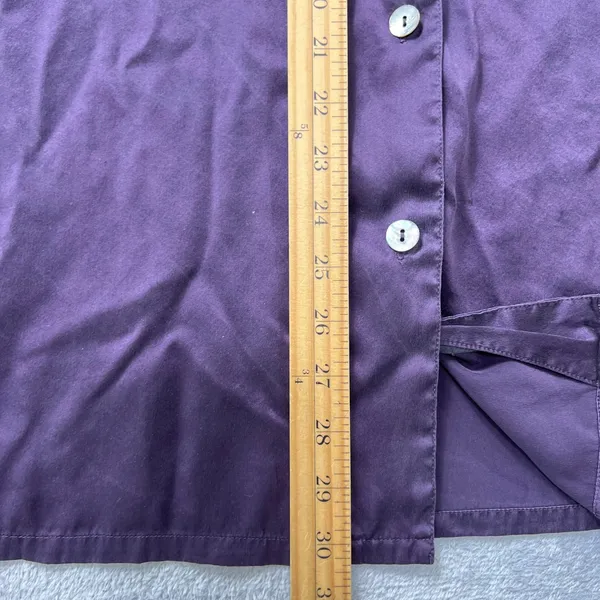 Victoria's Secret Sleep Shirt‎ Top Button Down 3/4 Sleeve Purple Size Medium - Image 6