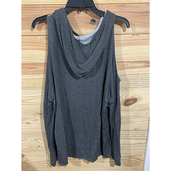 Zutter Game Day Cold Shoulder Hooded Tunic Top Orange Football Graphic Gray, M - Image 7