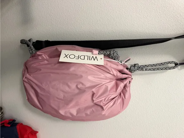 Wildfox Dusty Pink Drawstring Crossbody Bag - Image 2