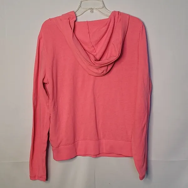 PINK - Victoria's Secret long sleeve hooded hoodie pull over sweatshirt sz Medium - Image 5