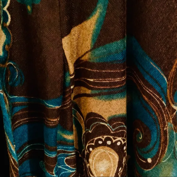 Alberto Makali Art Print Open Front Knit Vest - Size M - Image 4