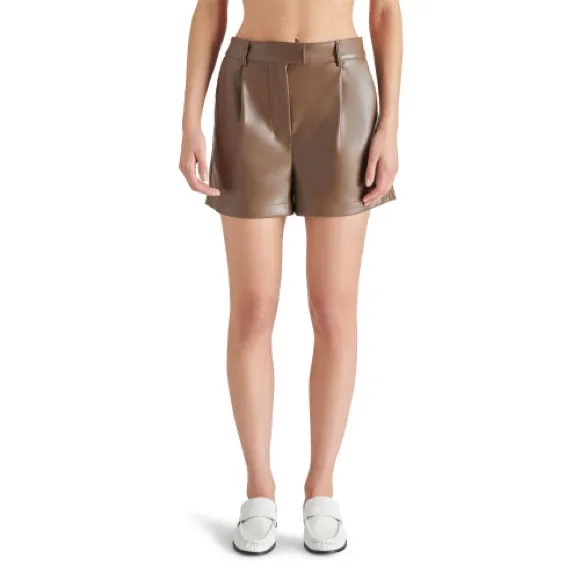 NWOT Steve Madden high wasted faux leather shorts women's size medium - Image 2