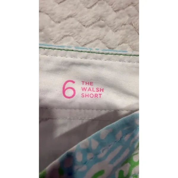 Lilly Pulitzer The Walsh Short Blue Green Tropical Print Size 6 Summer Preppy - Image 4