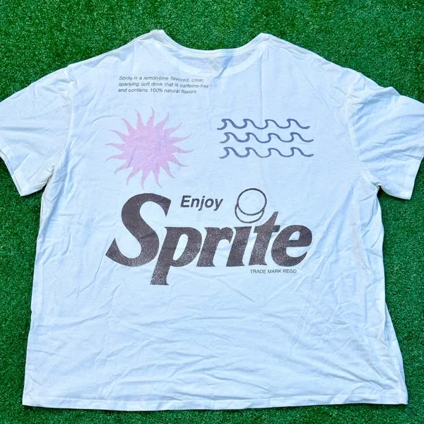 Sprite T Shirt Graphic Beige Tee New With Tags - Image 3