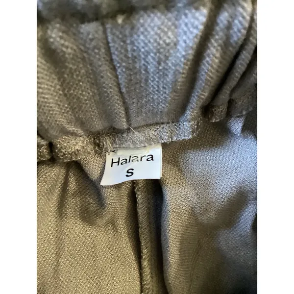 Halara NWOT Light Gray Linen-Feel Paperbag Waist Shorts with Tie Belt Small - Image 5