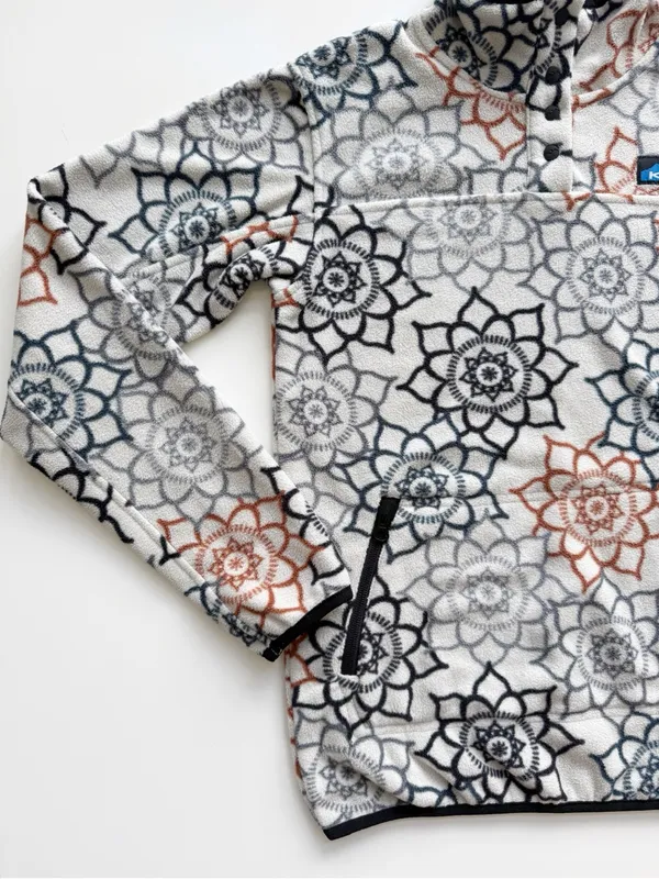 Kavu Cavanaugh Pullover Fleece “Lunar Dreams” Geometric Floral Print XXS - Image 3