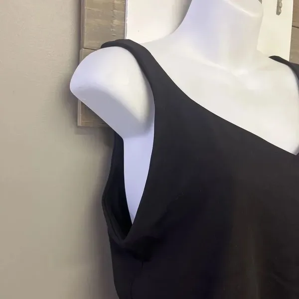 Offline Aerie Black V-neck Sports Bra Built-in Shelf Scooped Back Bra XL - Image 3