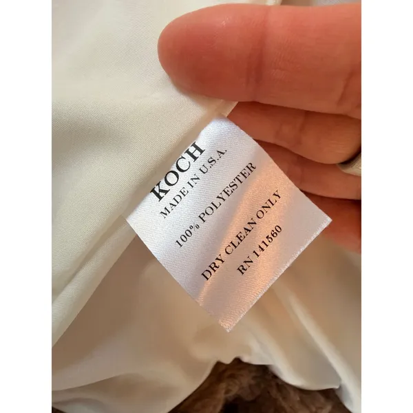KOCH Faux Fur Colorblock Bomber Jacket Womens Pink Blue Brown Size S - Image 7