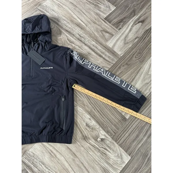 ALPHALETE Women’s EXP Tech Windbreaker- Black Matter, Size Small - Image 6