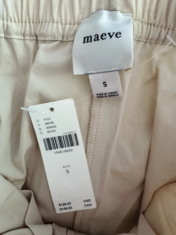 Anthropologie Maeve Poplin Sporty Pull-On Trousers, Size S - Image 11