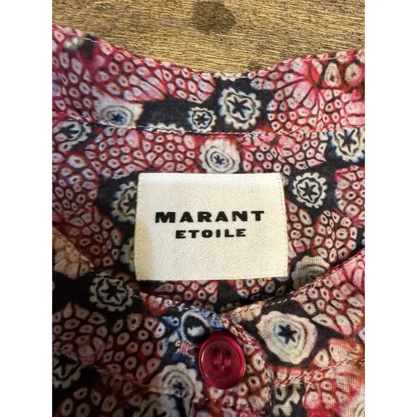 Isabel Marant Étoile Salika printed cotton voile blouse Size 34 US XS Popover - Image 7