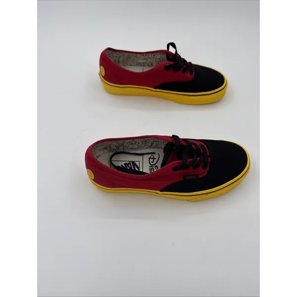 Vans X Disney Authentic Mickey Mouse low top skateboard sneakers size 7 - Image 2