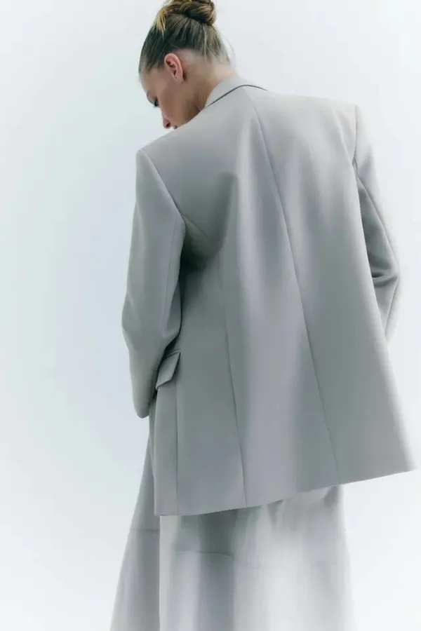 ZARA oversize blazer casual suit relaxed boyfriend mom suit jacket - Image 2