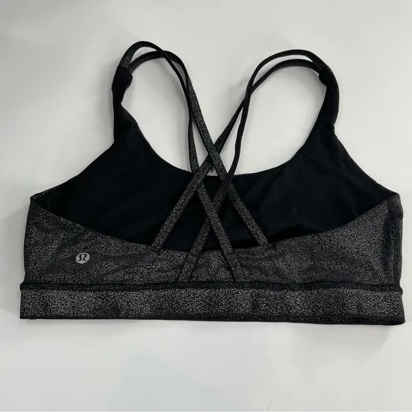 Lululemon‎ energy sports bra black shine foil sz 12 - Image 2