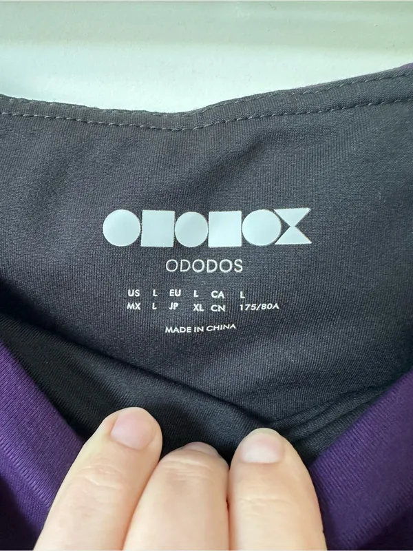 ODODOS Power Flex Yoga Shorts Tummy Control Workout Running Shorts Deep Purple L - Image 3