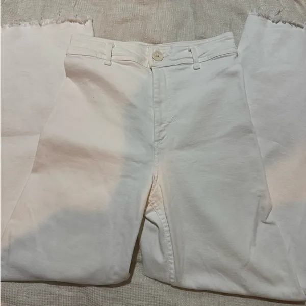 Zara High Rise Wide Leg Marine Denim - Image 3