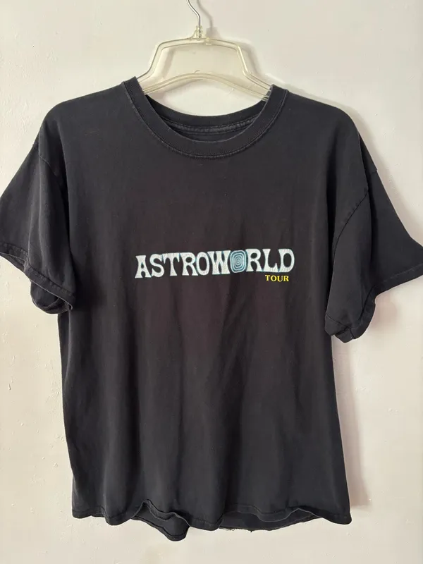 Cactus Jack by Travis Scott Astroworld Tour Tee 'Black' - Image 2