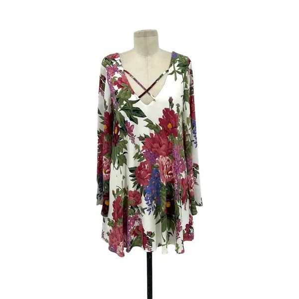 Show Me Your Mumu Joni Flow Dress Duchess Darling White Floral Size Medium‎ - Image 3