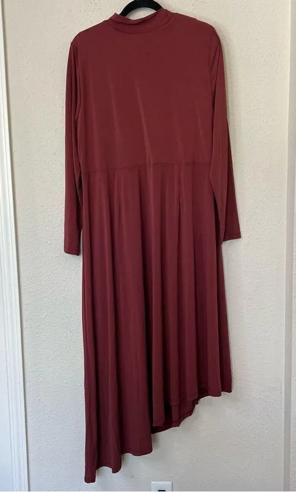 Eloquii Asymmetrical Long Sleeve Midi Dress NEW Plus Size 18 - Image 6