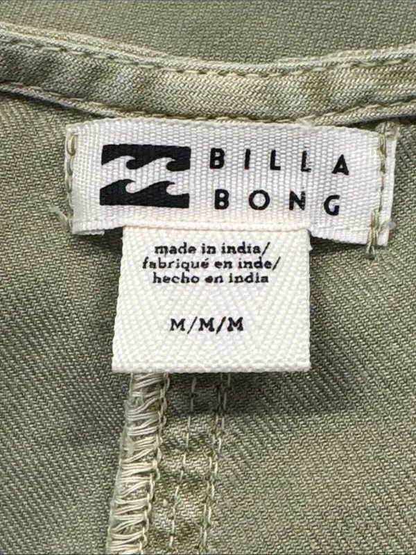 BILLABONG Beach Cruiser Jumpsuit M Avocado $80 Retail EUC - Image 3