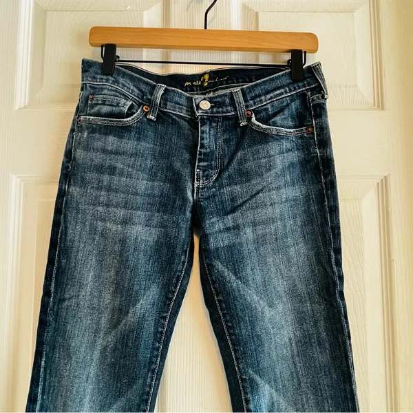 7 For All Mankind Dark Blue Women's Jeans Size 28 Straight Classic Capsule Denim - Image 3