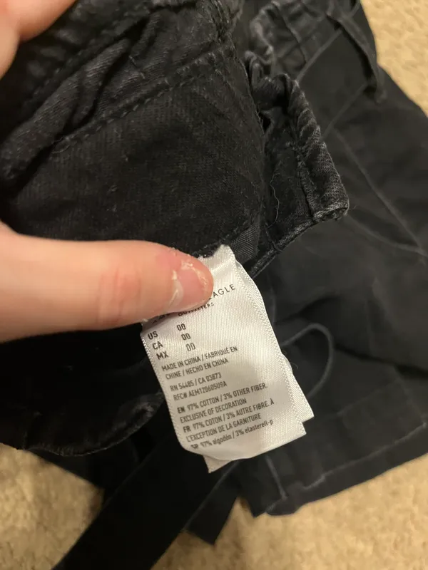 American Eagle Jean Tie Shorts - Image 3