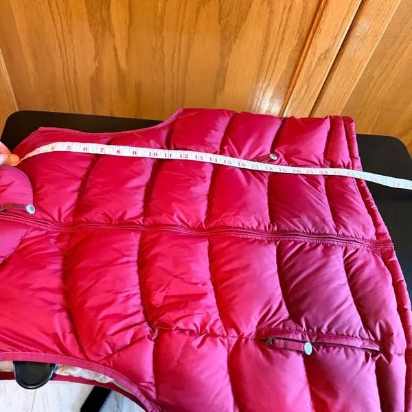 LL Bean Womens XL Burgundy Goose Down Puffer Vest Pockets Gorpcore Excellent - Image 8