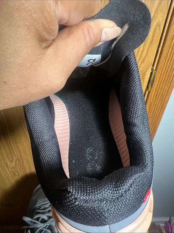 On Running Black Athletic Shoes with Pink Accents - Image 7