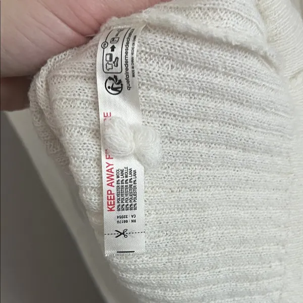 Daily Practice by Anthropologie Cream Ribbed Knit Sweater - Image 4