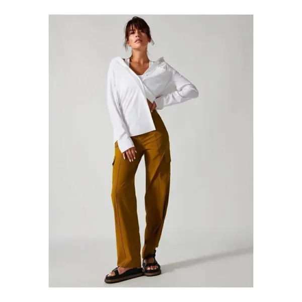 Athleta Vienna Cargo Pants in mustard gold - Image 3