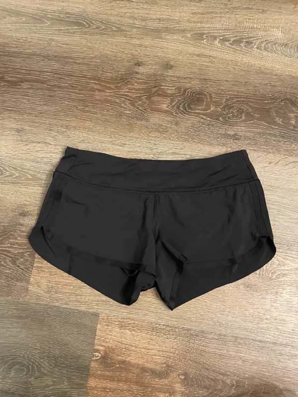 lululemon athletica Black Athletic Shorts Size 6 - Image 3