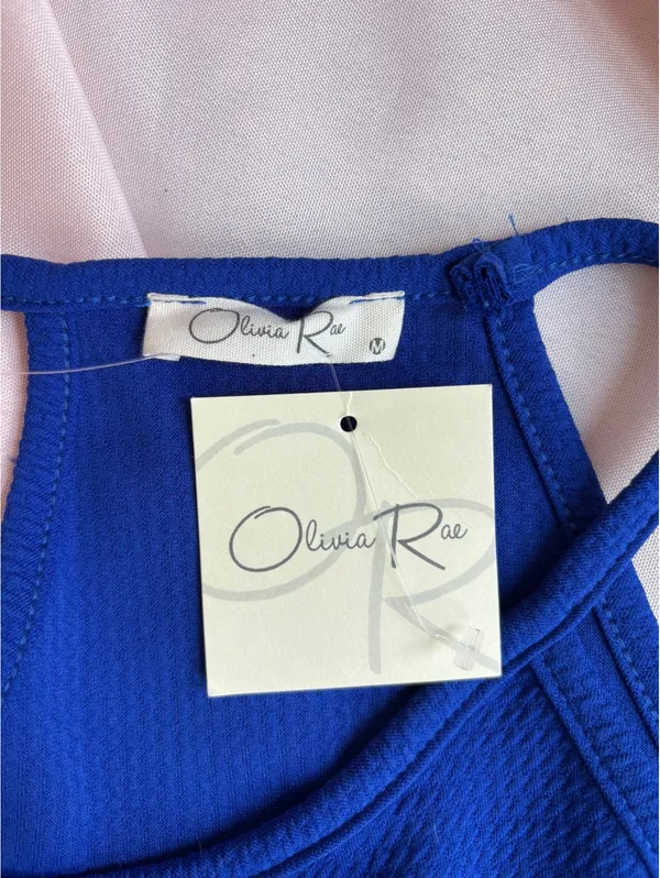 Olivia Rae Women's Royal Blue Sleeveless Fit and Flare Dress, Size Medium - Image 5