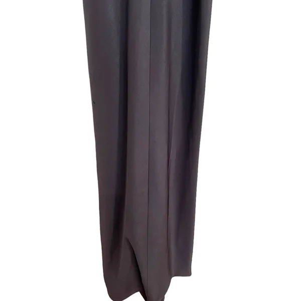 Black Shimmer High Neck Maxi Gown Open Back Formal Dress Sz S - Image 4