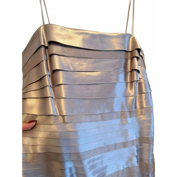 Connected Apparel NWT Champagne Sparkly Dawn Oliva Cocktail Dress - Size 10 - Image 9