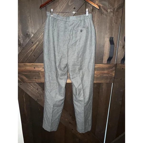 Vintage 90s Lauren Ralph Lauren Women's‎ Sz 8 100% Pure New Wool Plaid Pants - Image 3