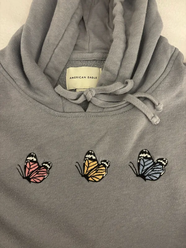 American Eagle Grey Hoodie - Image 2