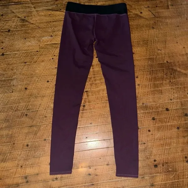 Fabletics purple & black Athleisure M workout sporty leggings - Image 2