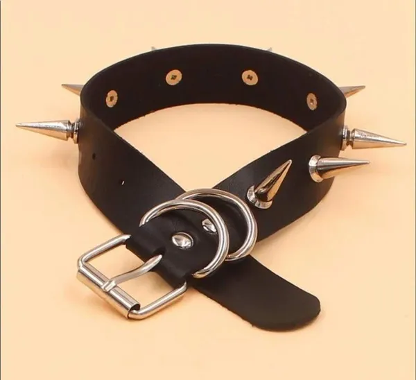 Spike Choker Collar Black New - Image 7