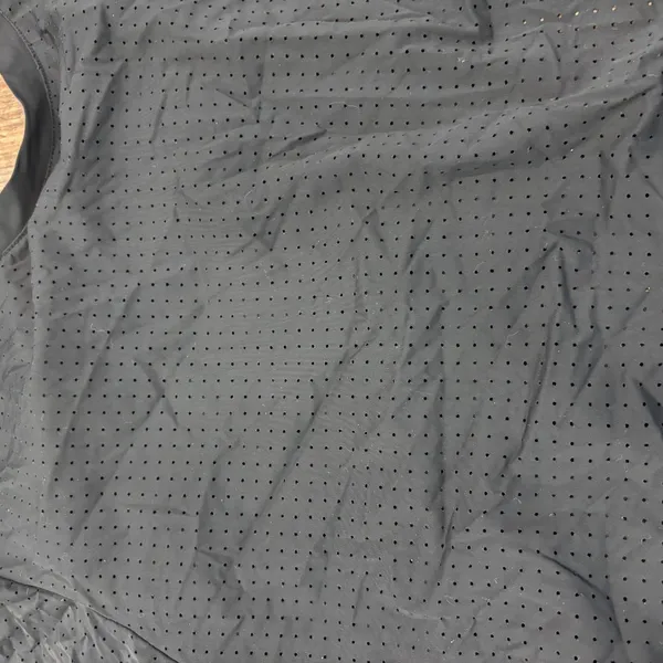 The Upside Track Mesh Crop Performance Black Active Open Back Top Women's L READ - Image 9