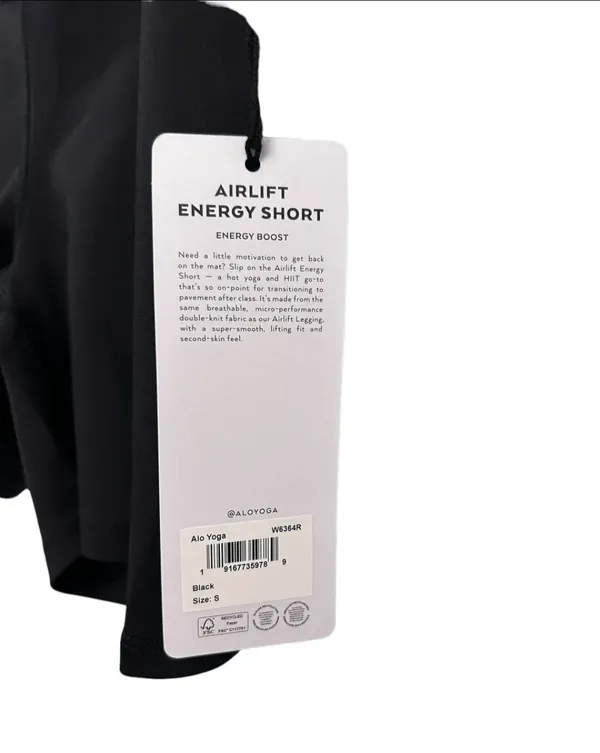 Alo 5" AIRLIFT ENERGY SHORT Black - Image 6