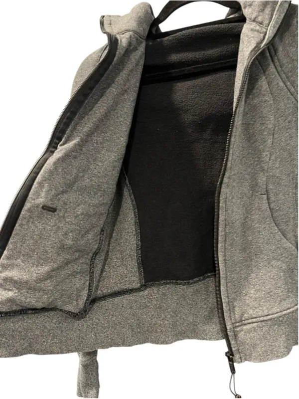 Lululemon Scuba Full Zip Hoodie Classic Fit Heathered Gray Jacket Size 4 Stretch - Image 8