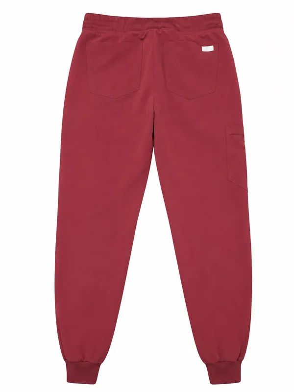 FIGS Zamora Jogger Scrub Pants Womens XS Regular burgundy W18SW2005 reg waist - Image 2