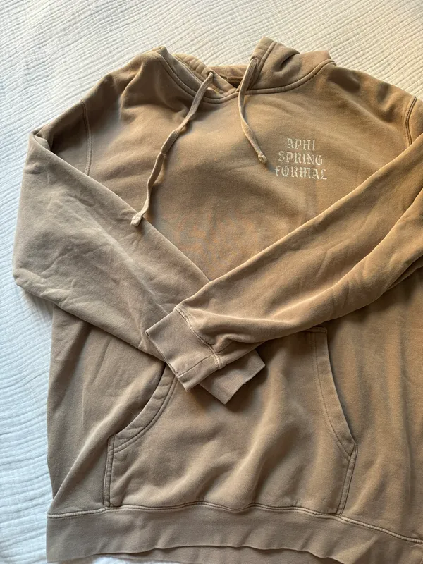Alpha Phi Sweatshirt Tan Size L - Image 2