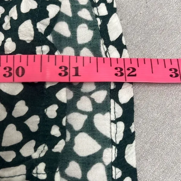 Anthropologie Rue Stiic XS Green White‎ Laguna Heart Print Button Up Mini Dress - Image 12